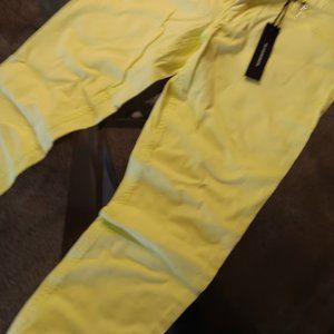 Express yellow low rise jeans size 8